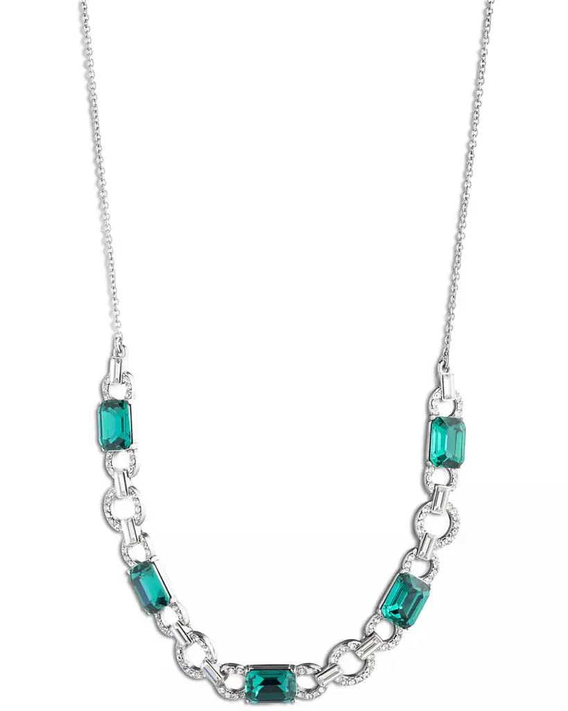 Ralph Lauren Silver-Tone Pavé Link & Color Crystal Statement Necklace, 16" + 3" extender 1
