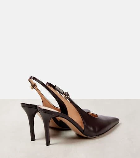 Gianvito Rossi Robbie 85 patent leather slingback pumps 2