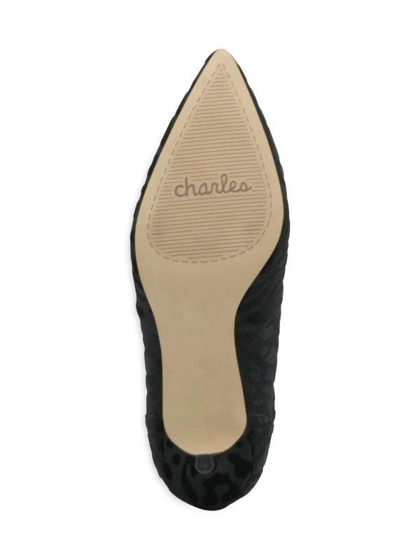 Charles David Arber Leopard-Flocked Heel Sock Booties 3