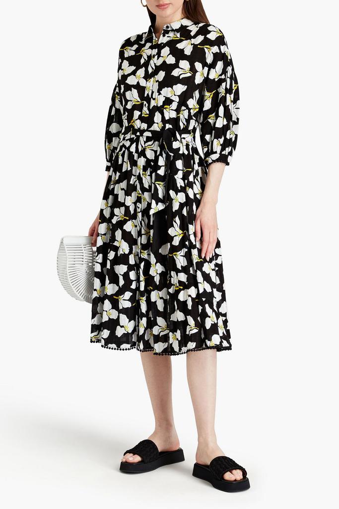 Diane von Furstenberg Luna floral-print cotton-jacquard midi shirt dress