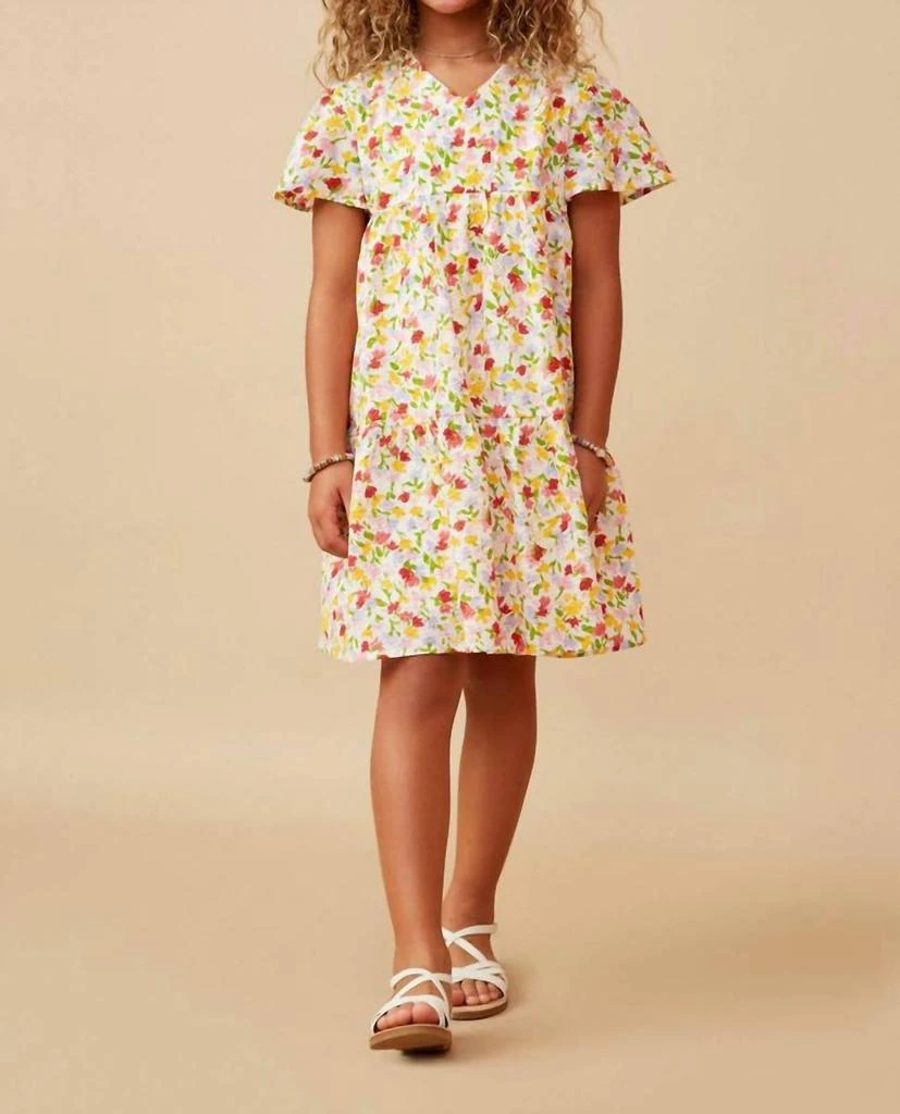 Hayden Girls Hayden Girls - Ditsy Floral V Neck Flutter Sleeve Dress 2