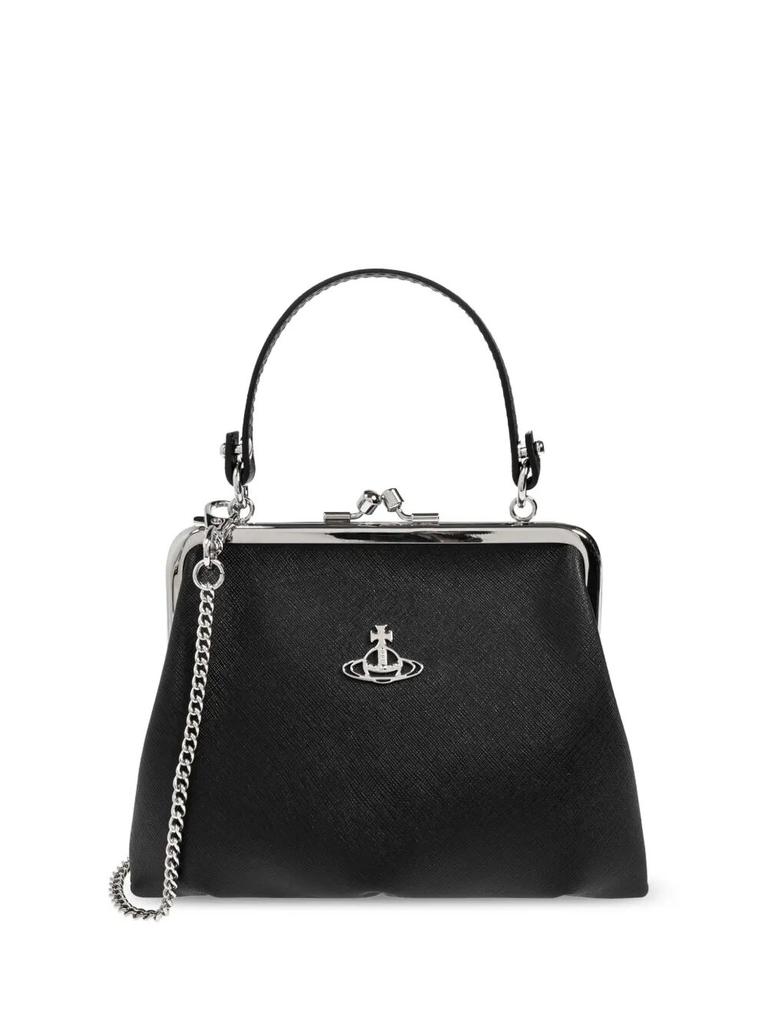 ★Vivienne Westwood★ Mini Yasmine Tote Bag Black 5C010006WS Mini Yasmine Bag in BLACK | Vivienne Westwood®