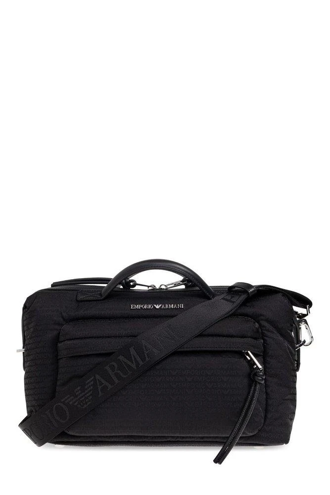 Emporio Armani Emporio Armani Monogram Lettering Satchel Bag 1