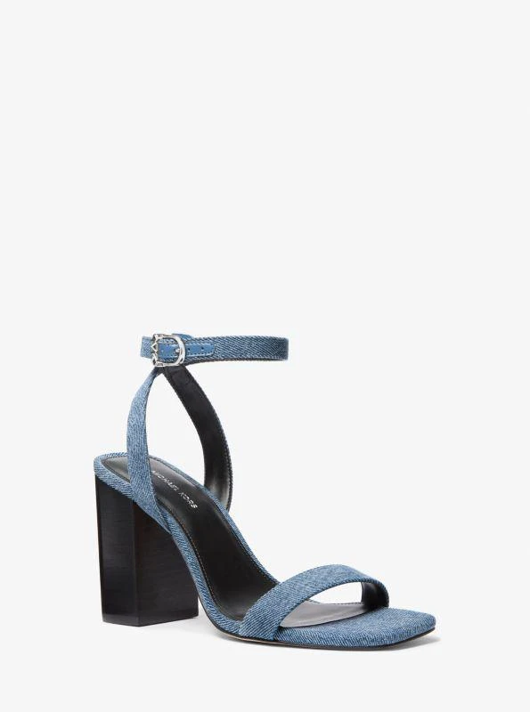 Michael Kors Merriam Denim Block Heel Sandal 1