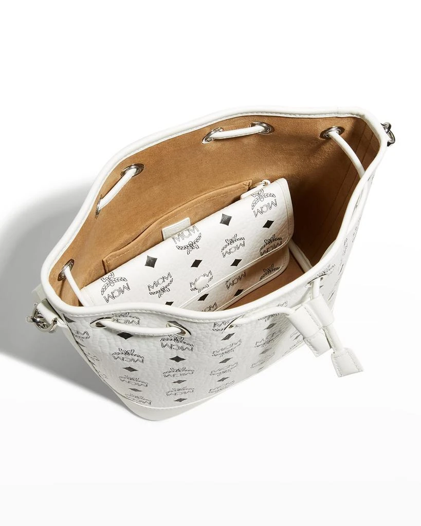 MCM Dessau Medium Monogram Drawstring Bucket Bag 5