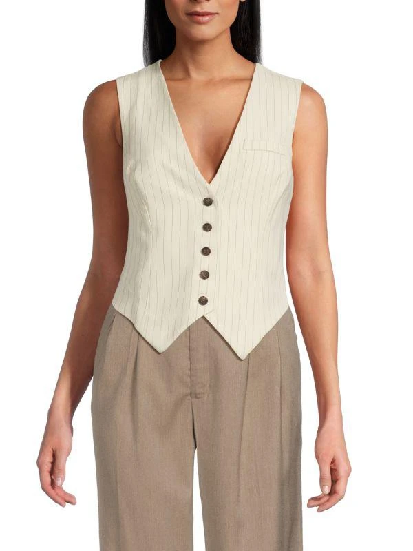 VERO MODA Pinstripe Vest 1