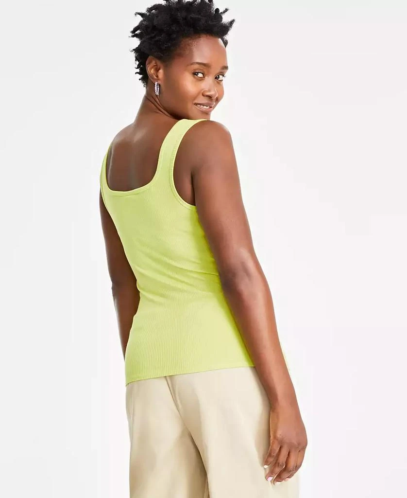 On 34th Women's Ribbed Square-Neck Tank, Created for Macy's 2