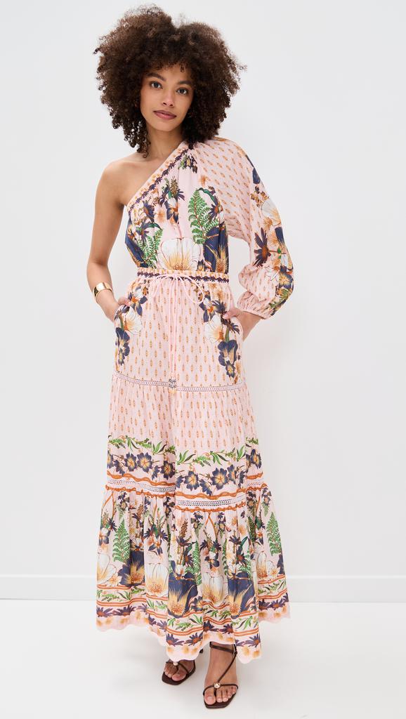 ワンピース FARM RIO Ornament Floral viscose midi dress Farm Rio Ornament Floral viscose midi dress - Dresses