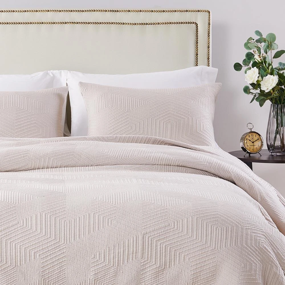 BreeBe Parker Linen Quilt Set 3-Piece Full/Queen 3