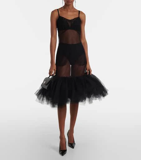 Simone Rocha Tulle-trimmed slip dress 2