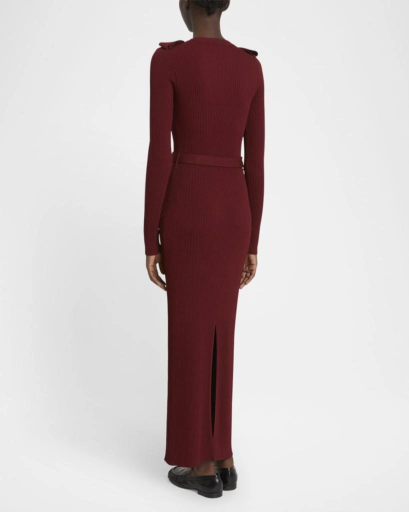 Proenza Schouler Lauryn Belted Silk-Viscose Knit Maxi Sweater Dress 3