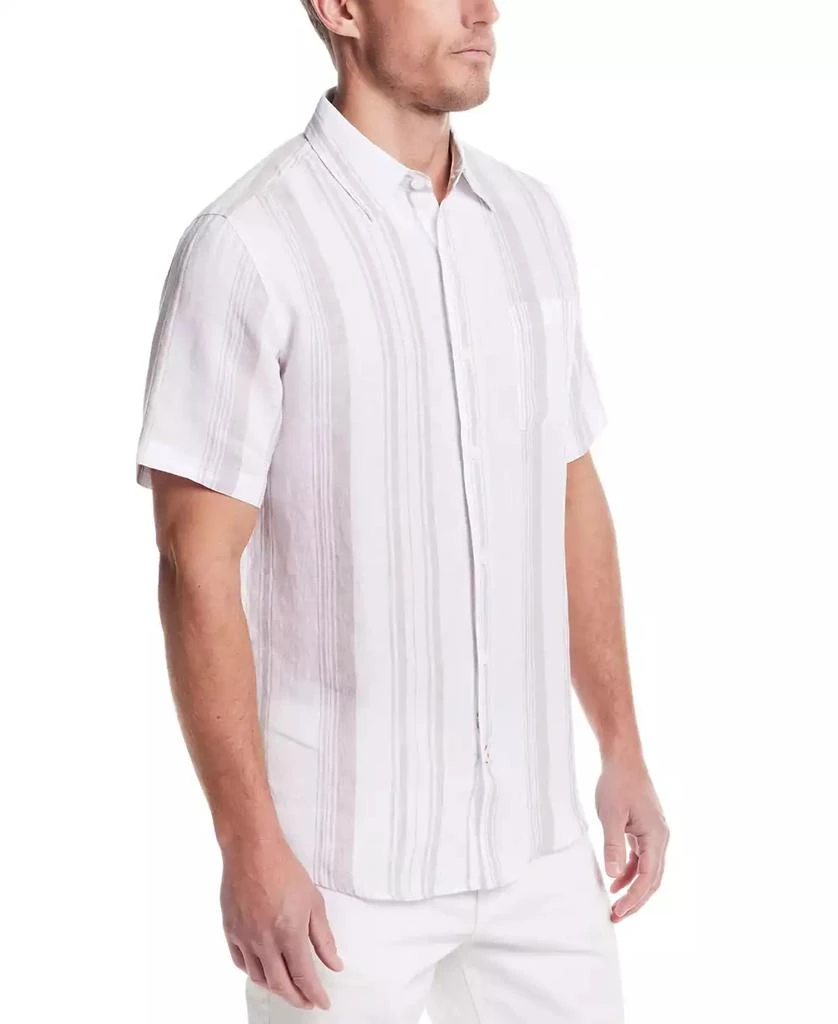 Weatherproof Vintage Men's Regular-Fit Stripe Button-Down 100% Linen Shirt 2