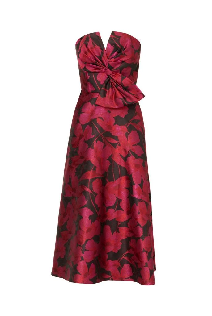 Aidan Mattox Floral jacquard midi dress 1
