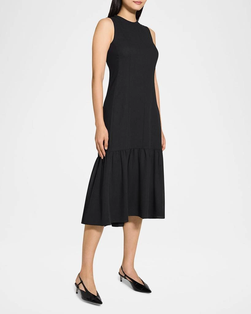 Theory Tiered Lightweight Wool Midi Dress 4