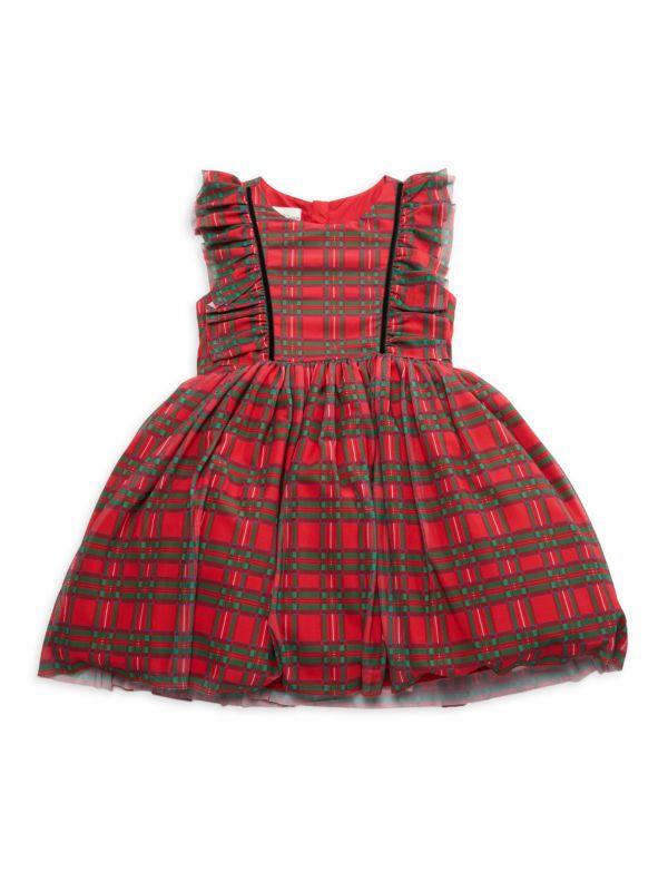 Pippa & Julie Little Girl's Cynthia Plaid Fit & Flare Dress