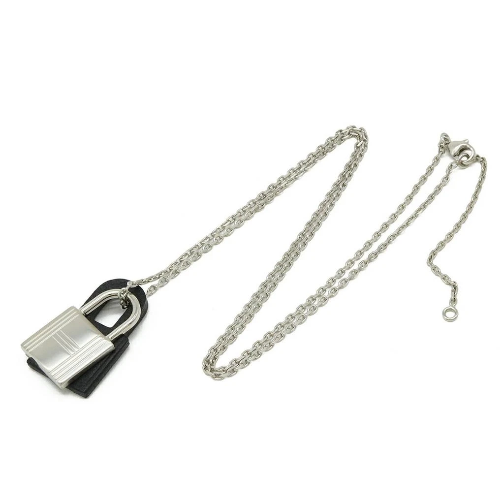 Hermes Kelly  Leather Metal Pendant Necklace 2