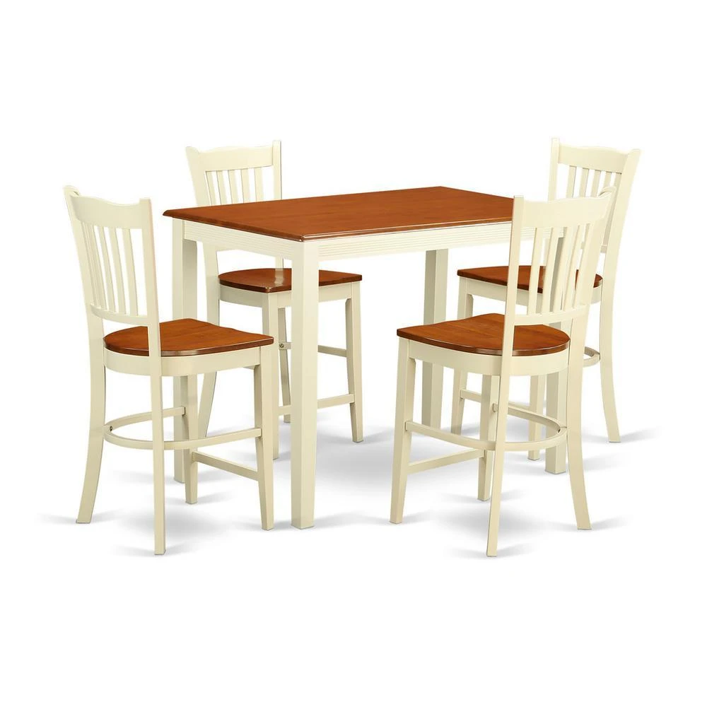 5 Pc counter height Dining set - counter height Table and 4 Kitchen ...