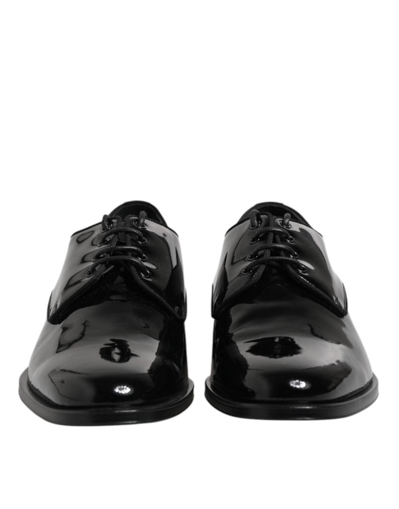 Dolce & Gabbana Patent Leather Derby Formal Dress Men's Shoes (Pre-Owned)