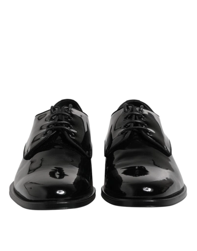 Dolce & Gabbana Patent Leather Derby Formal Dress Men's Shoes (Pre-Owned) 2