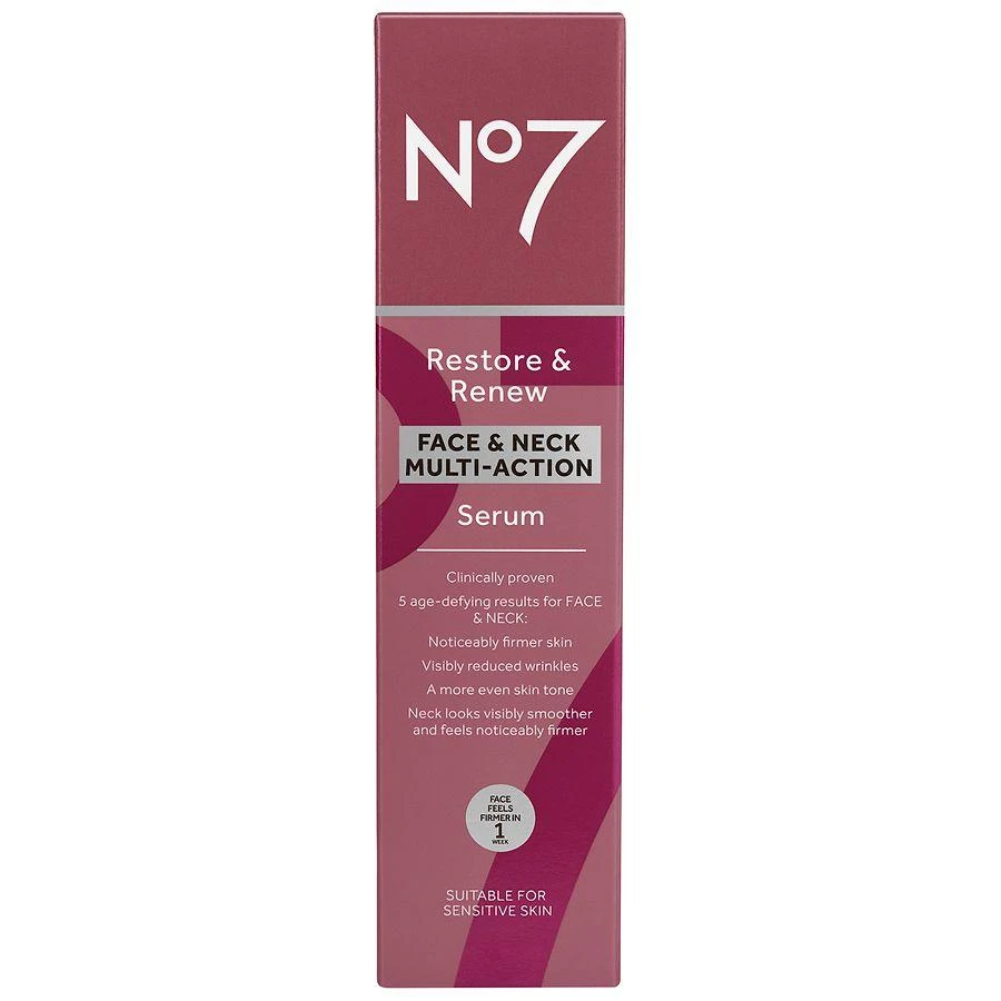 No7 Restore & Renew Face & Neck Multi Action Serum 10