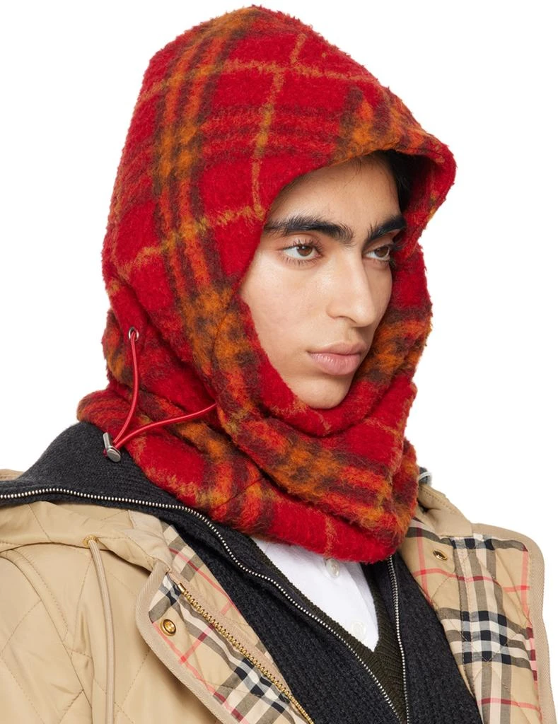 Burberry Red Check Fleece Balaclava 2