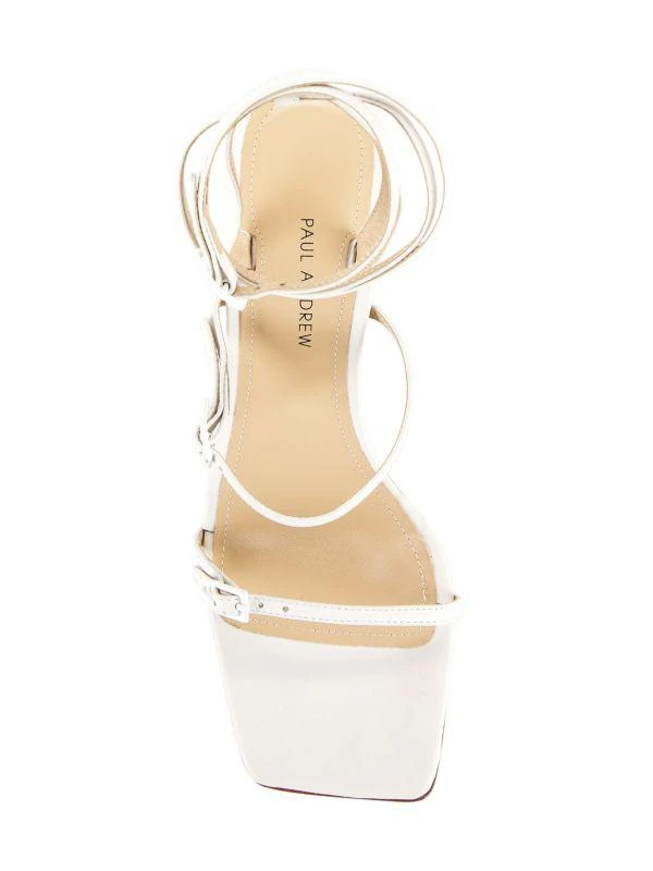 Paul Andrew 75 Strappy Open-Toe Leather Sandals 6