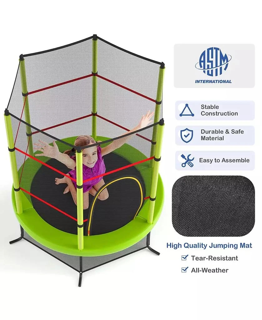 Costway 55" Kids Trampoline Bouncing Jumping Mat Recreational Trampoline 7