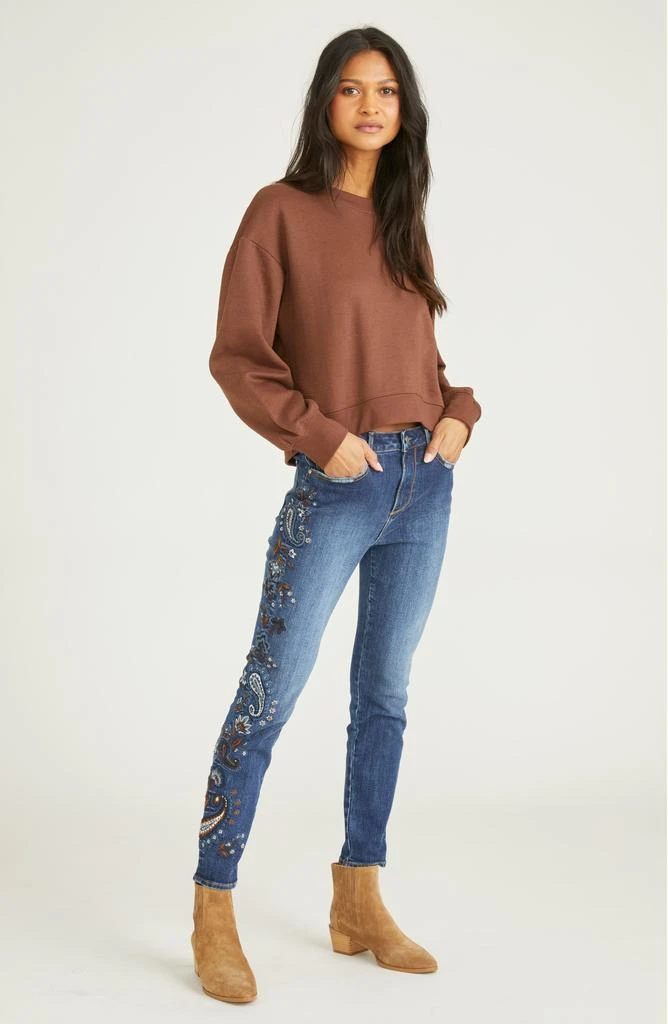 Driftwood Jackie Floral Embroidered Skinny Jeans 5
