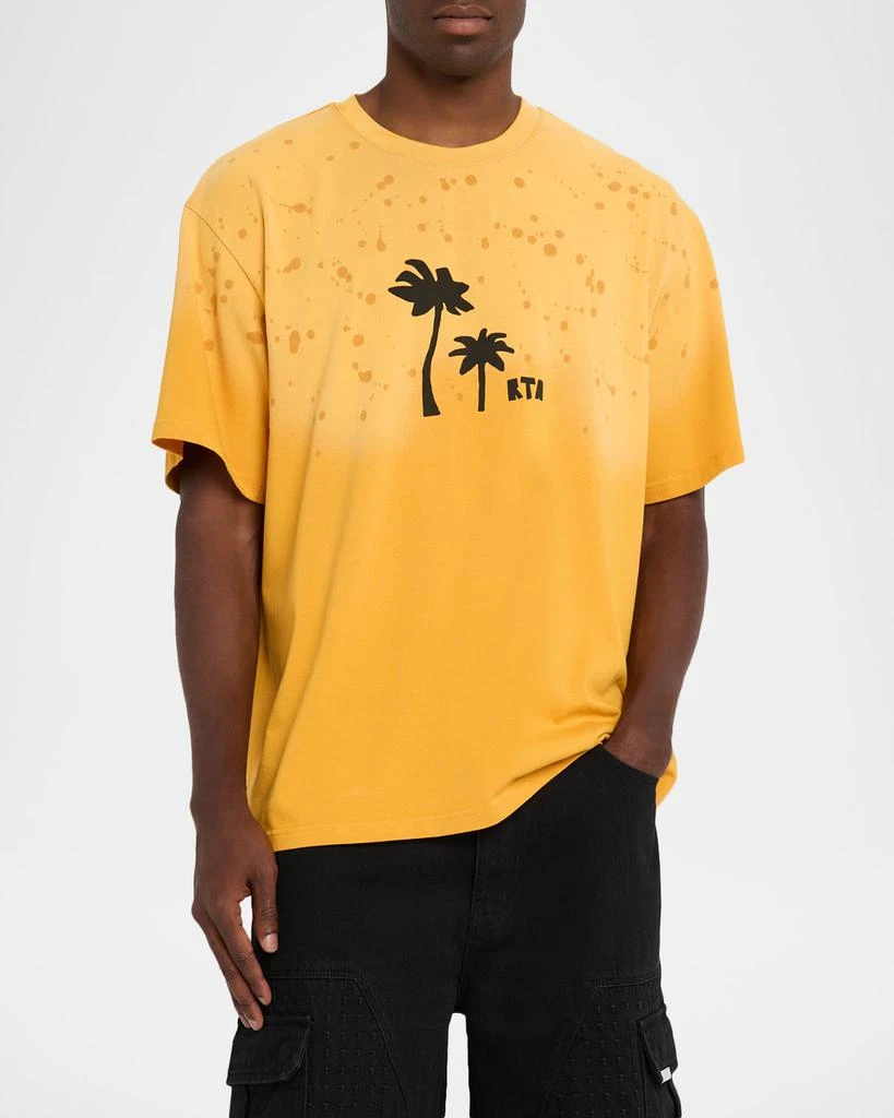 RTA Men's Colin Degrade Palm Logo Graphic T-Shirt 4