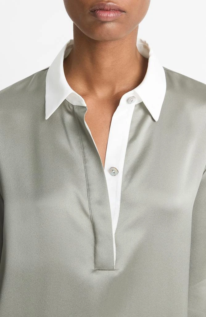 Vince Silk Satin Rugby Shirt 3