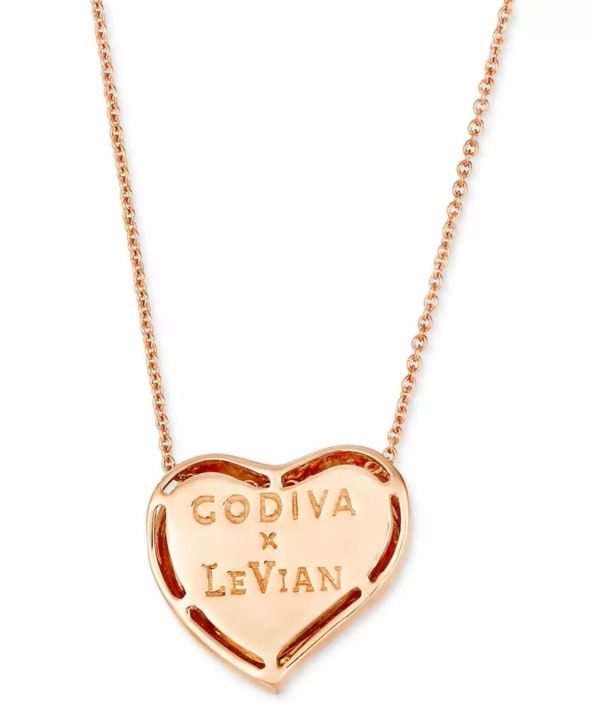 Le Vian GODIVA x Le Vian® Nude Diamond Heart Adjustable 20" Pendant Necklace (3/4 ct. t.w.) in 14k Rose Gold 3