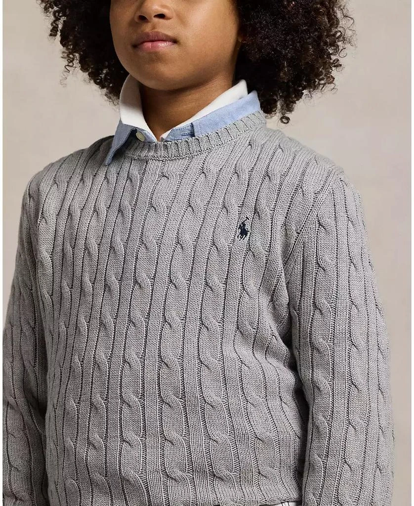 Ralph Lauren Big Boys Cable- Knit Crewneck Sweater 7