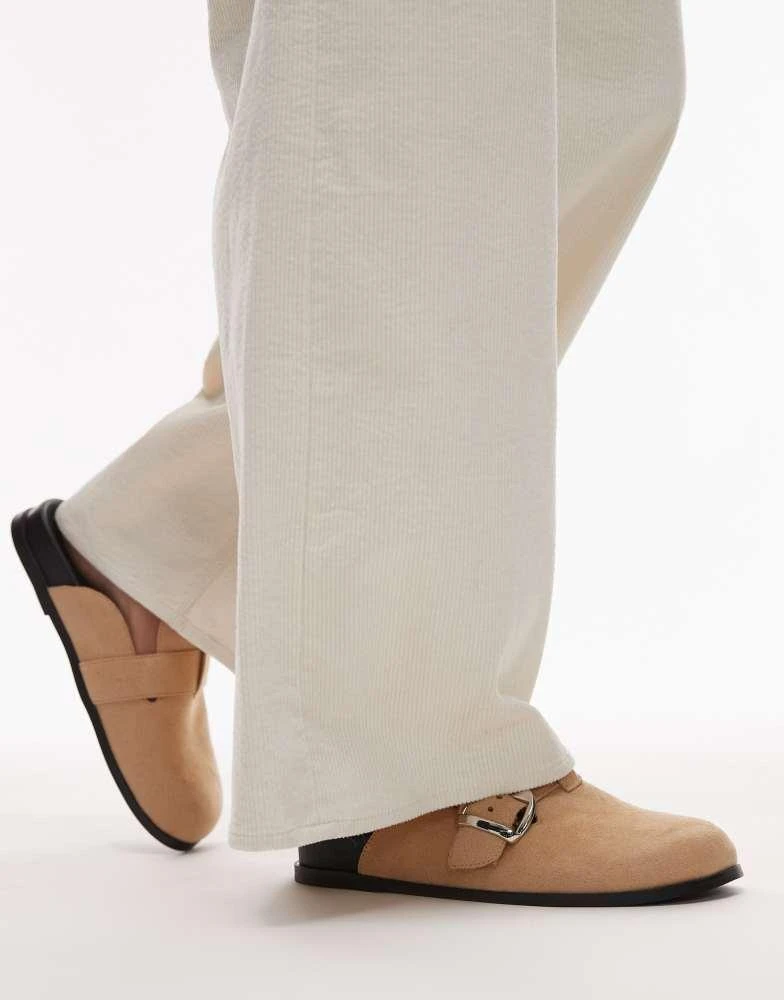 Topshop Topshop Beck clog in tan suede 4