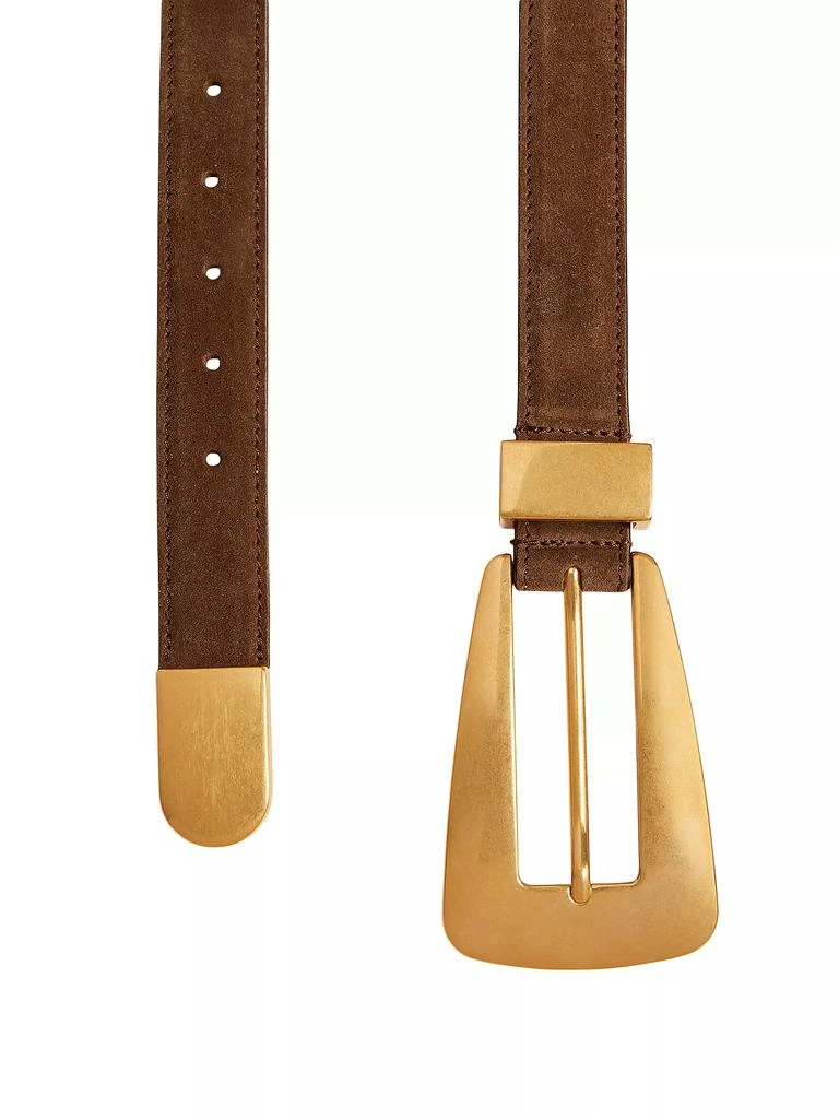 Khaite The Lucca Suede Leather Belt 2