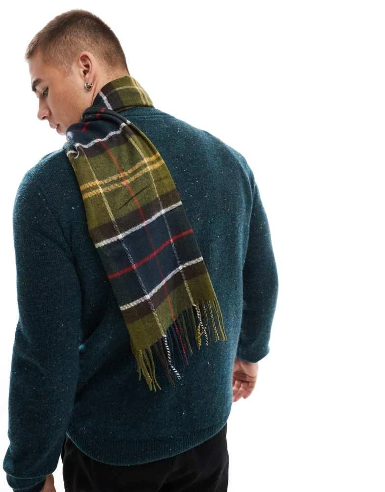 Barbour Barbour Schal Yaxley tartan wool mix scarf in green 4