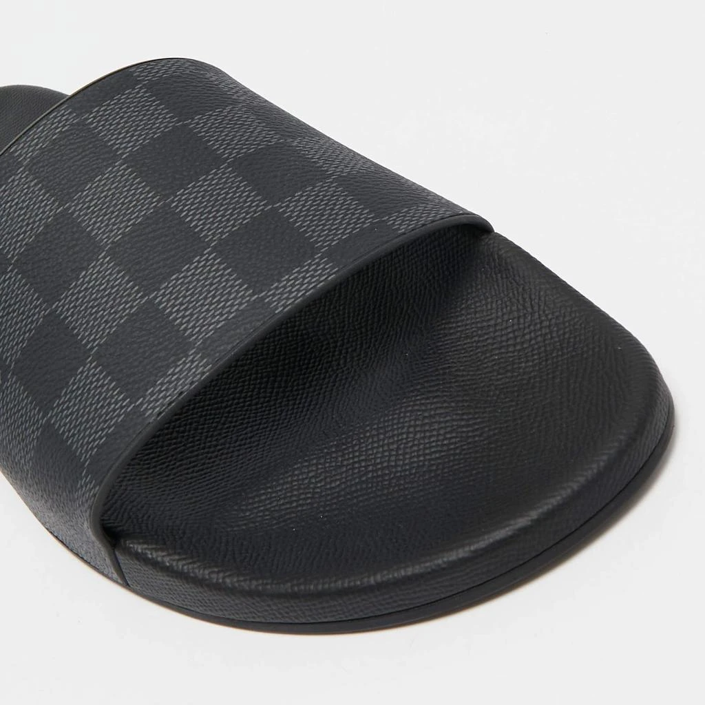 Louis Vuitton Louis Vuitton Black/Grey Rubber Graphite Waterfront Flat Slides Size 45 7