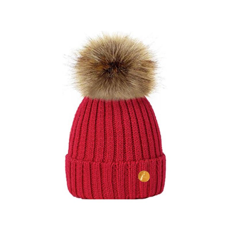 Hortons England Hortons England Meribel PomPom Hat - Red