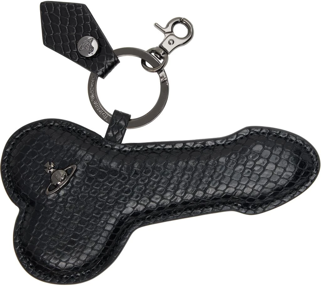 Vivienne Westwood Black Snake Embossed 
Penis
 Keychain