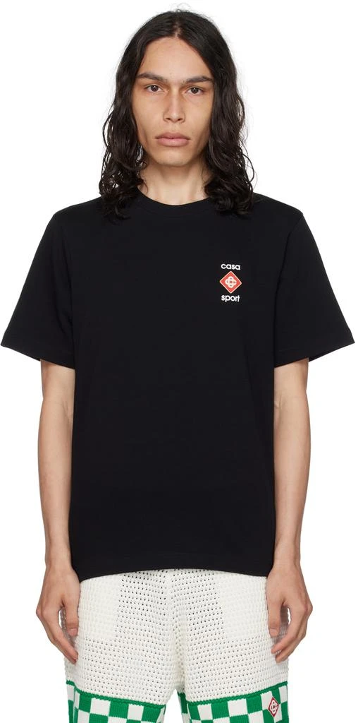 Casablanca SSENSE Exclusive Black Casa Sport T-Shirt 1