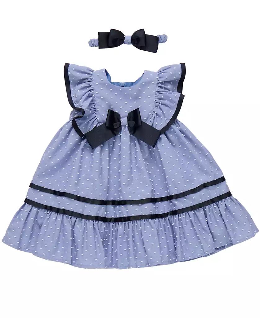 Bonnie Baby Baby Girls 2-Piece Clip Dot Nautical Dress