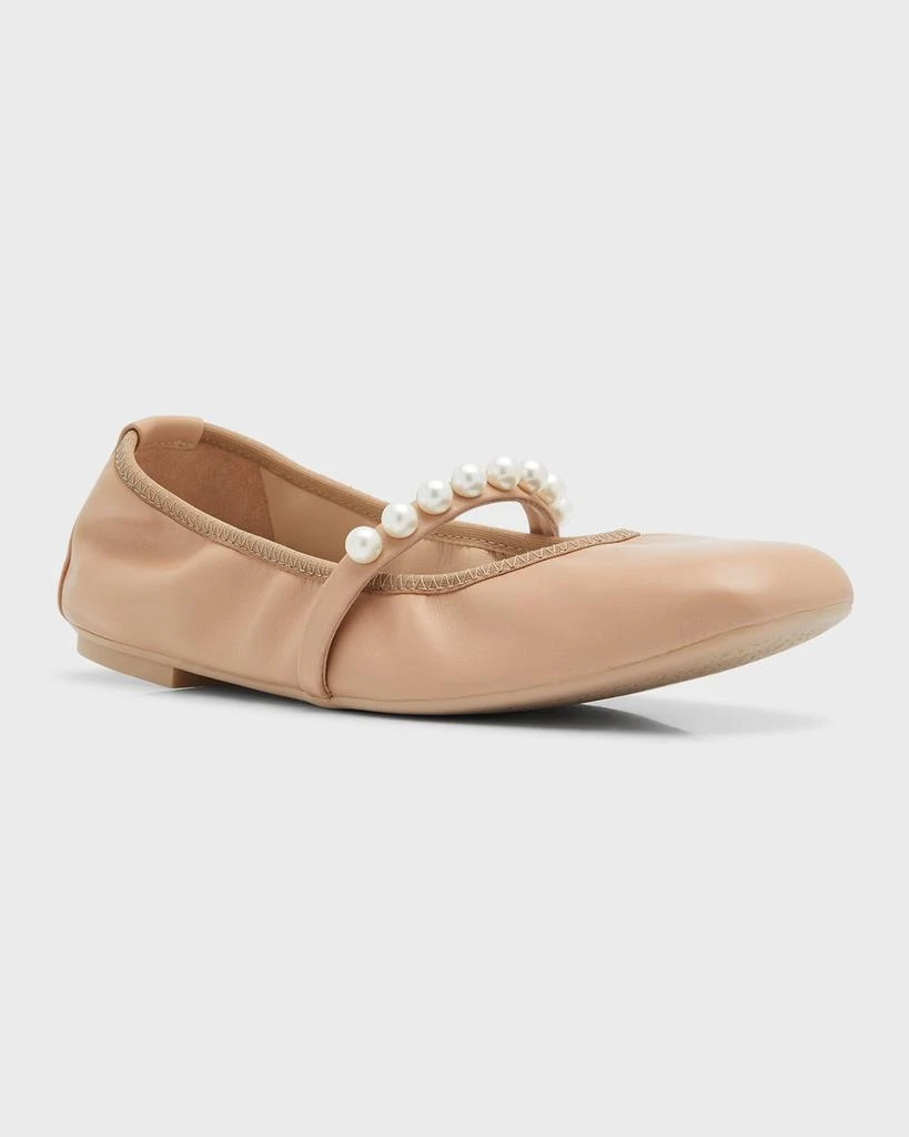Stuart Weitzman Goldie Pearly Stud Ballerina Flats 3