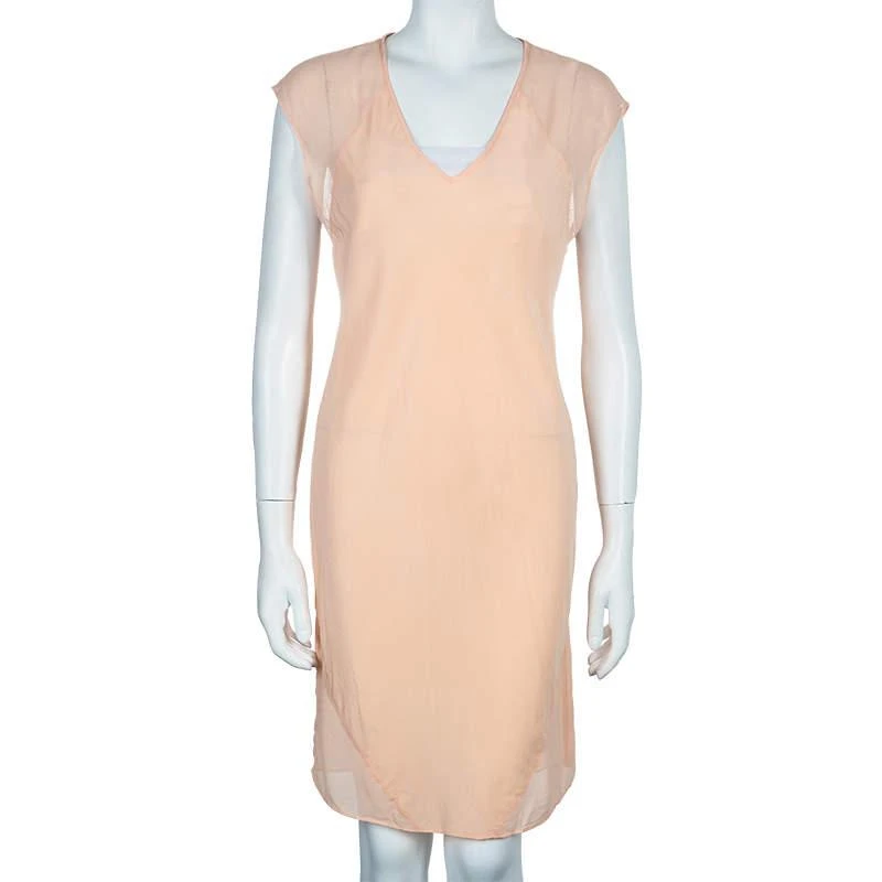 Alexander Wang T By Alexander Wang Peach Sheer Dress M 2