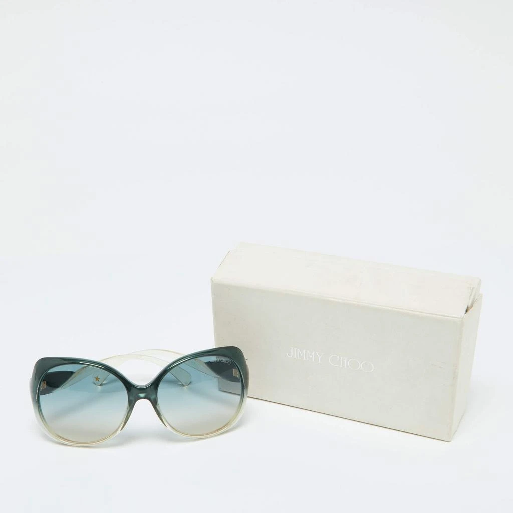 Jimmy Choo Jimmy Choo Green/Green Gradient Dahlia/S Oversized Sunglasses 4