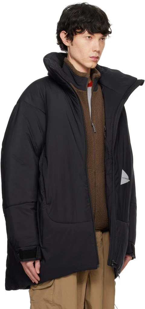 And Wander Black Top Fleece Coat 2