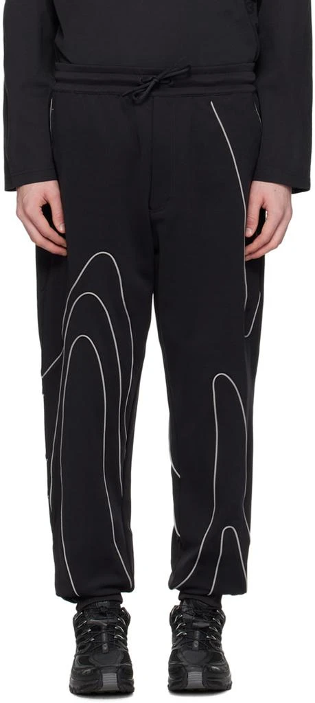 Y-3 Black Piped Track Pants 1