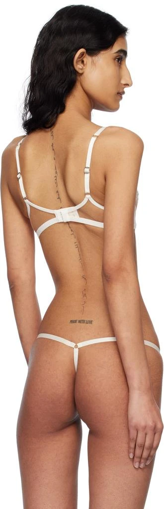L'Agent by Agent Provocateur Off-White & Beige Lindie Bra 3