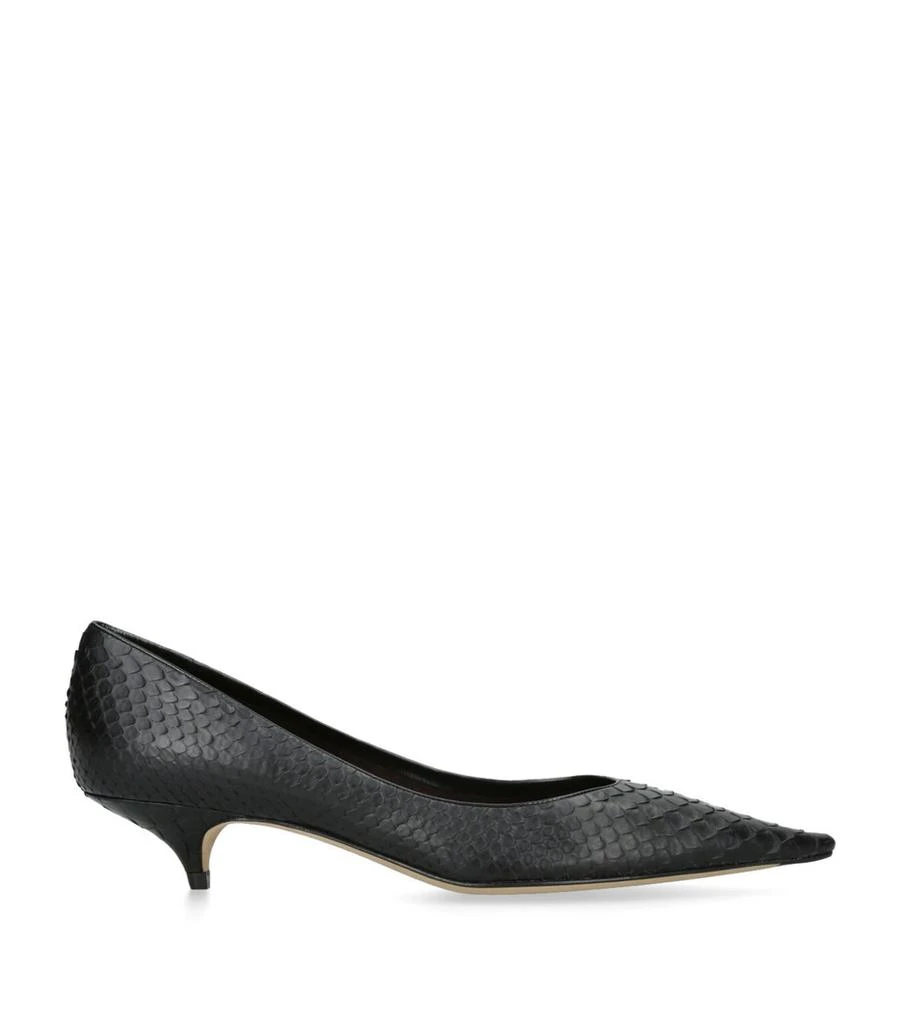 The Row Uxor Kitten Snakeskin Pumps 40 1