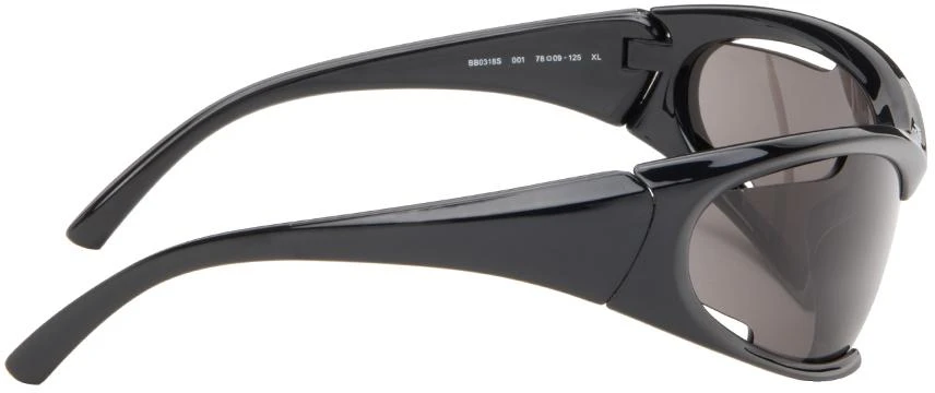 Balenciaga Black Dynamo Rectangle Sunglasses 2
