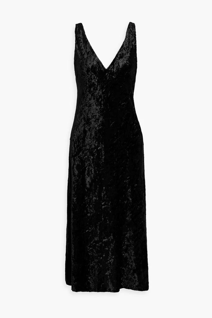 Vince Crushed-velvet midi slip dress 1