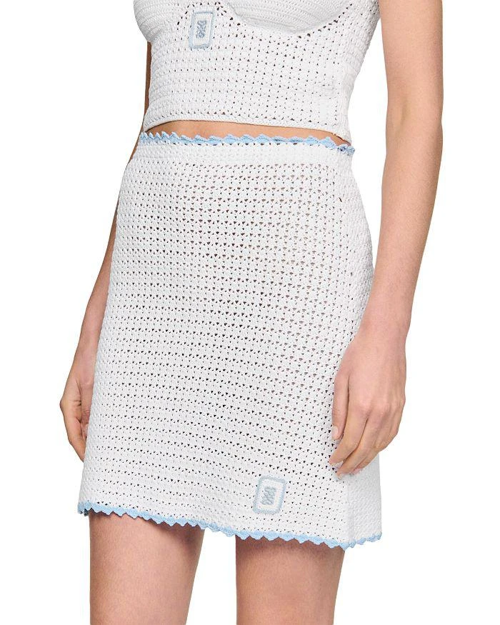 Sandro Vic Crochet Mini Skirt 4